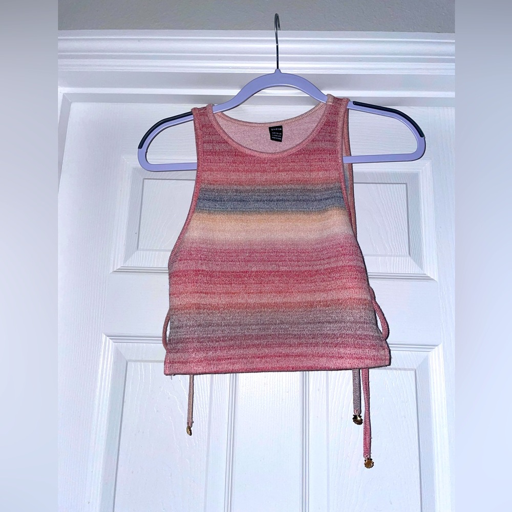 EUC TANK WITH TIES; MULTICOLOR  🌈